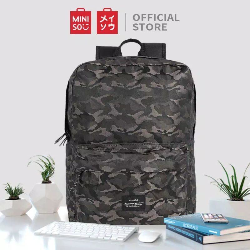 Balo Canvas Họa Tiết Rằn Ri Phong Cách Quân Đội