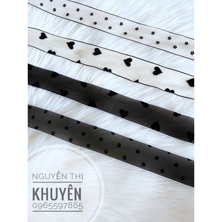 Ruy băng voan họa tiết 3.8cm