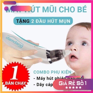 Máy hút mũi cho bé, hút mụn cao cấp 5 lực hút sạc pin