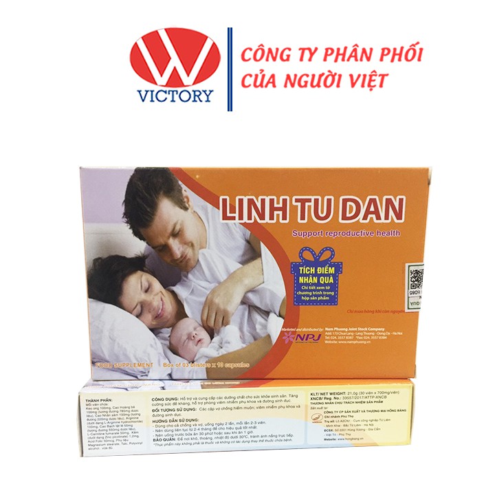 [Mua 6 Tặng Ngay 1] Linh Tự Đan (Hộp 30 Viên) - Viên Uống Dành Cho Người Hiếm Muộn - Victory Pharmacy