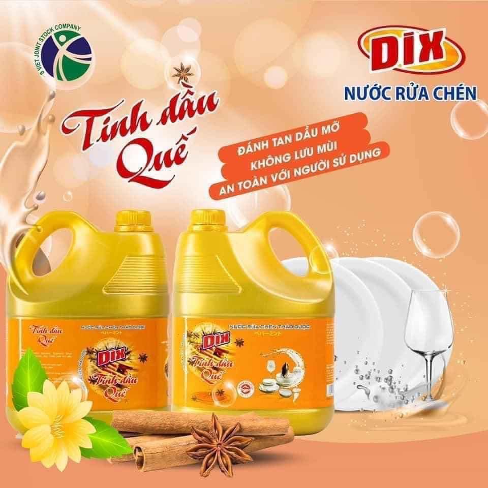 01 can Nước rửa chén bát thảo dược tinh dầu quế dung tích 3.6 lít