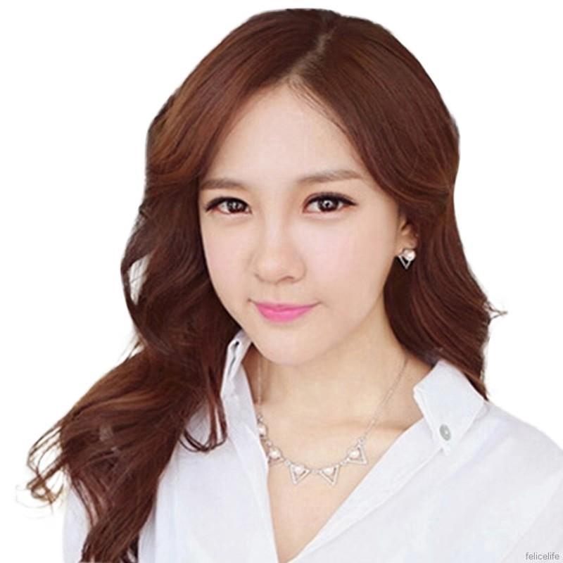 Bông tai hình tam giác đính ngọc trai giả sang trọng