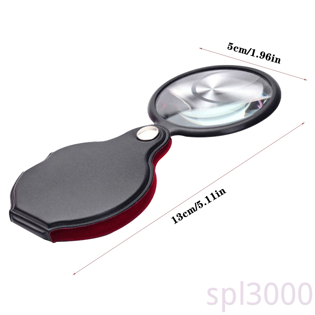 Kính lúp mini bỏ túi phóng đại 8 lần 50mm màu sắc ngẫu nhiên