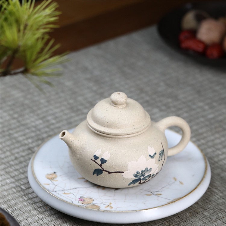 Ấm Tử Sa Nghi Hưng Dung Thiên Mộc Lan 260 ml (Bạch Đoạn Nê)