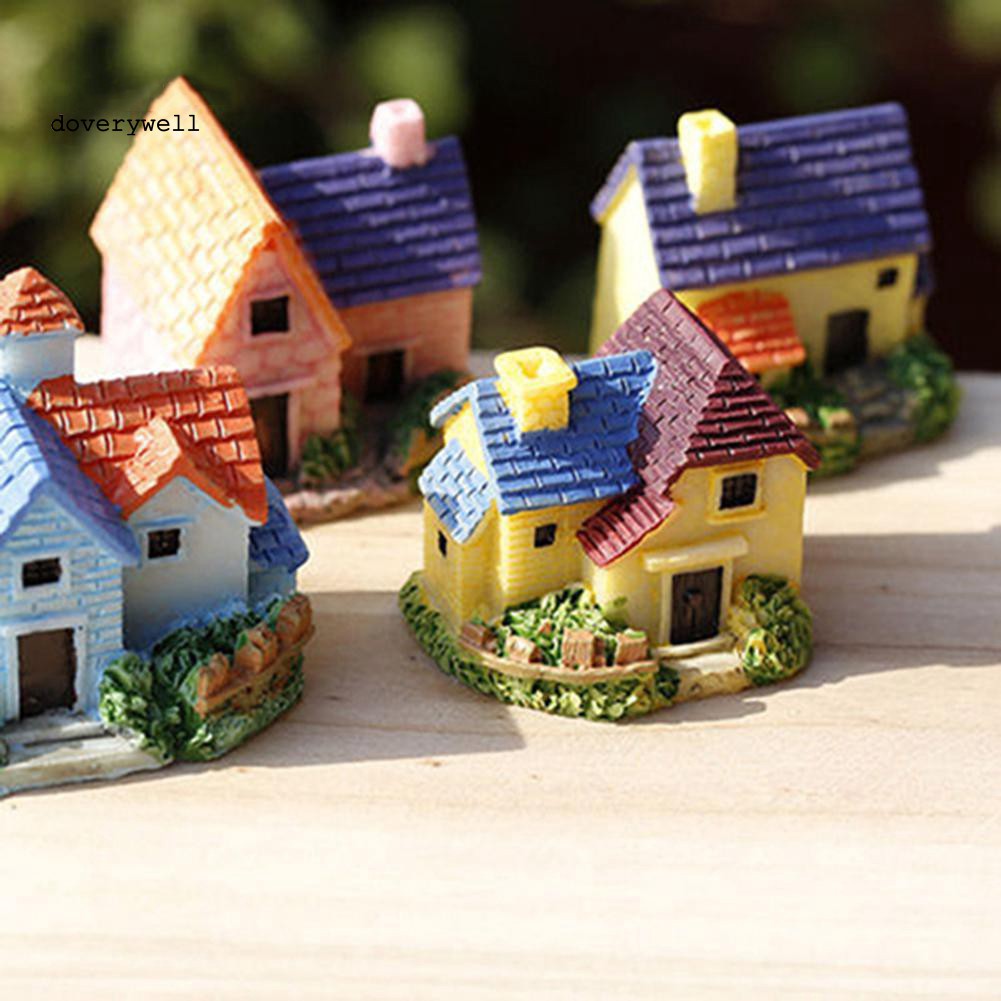 Mô hình ngôi nhà thu nhỏ bằng nhựa resin dùng cho trang trí tiểu cảnh