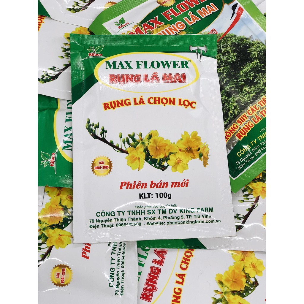 Phân Bón Rụng Lá Mai Max Flower Gói 100g - Rụng Lá Đồng Loạt Theo Cơ Chế Tự Nhiên, Không Suy Cây