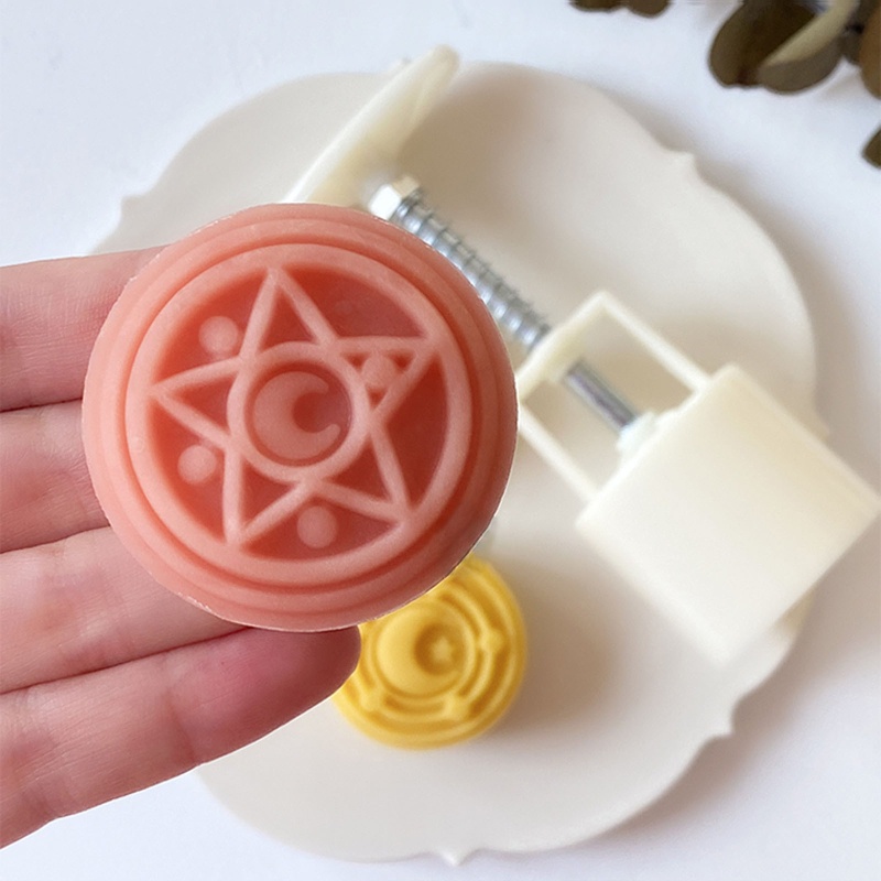 Aoto Khuôn Làm Bánh Trung Thu Bằng Nhựa 50g Chủ Đề Cô Gái Làm Đẹp Cho Trung Thu