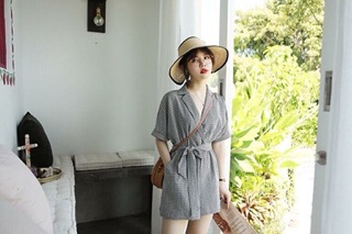 Jumpsuit cổ vest