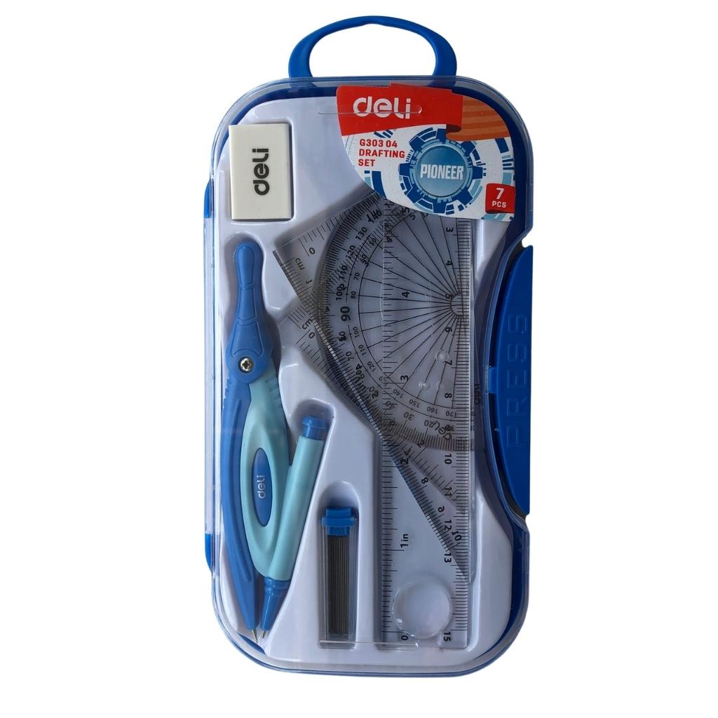Bộ Eke Compa Deli G30304 7 Món - Bộ Compa Eke học sinh