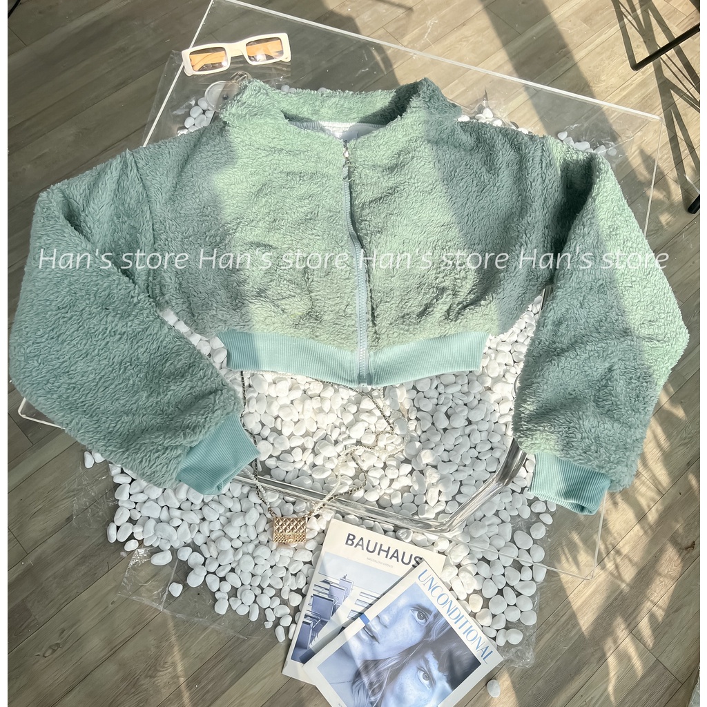 ÁO KHOÁC CROP LÔNG CAO CẤP SIÊU CÁ TÍNH (ẢNH THẬT 1OO%)
