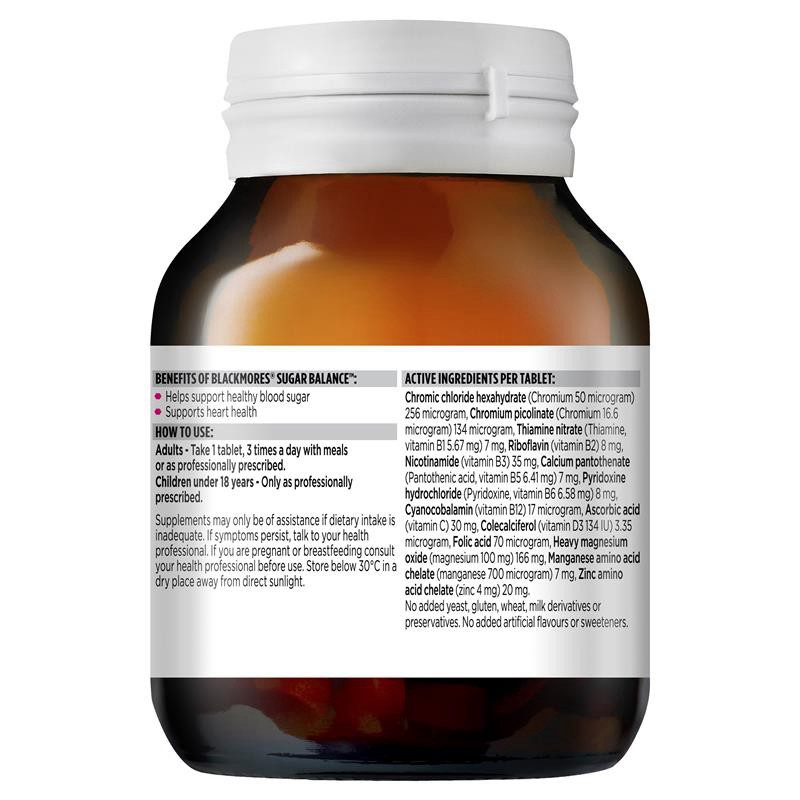 Viên Uống Cân Bằng Đường Huyết Sugar Balance Blackmores 90v - Úc