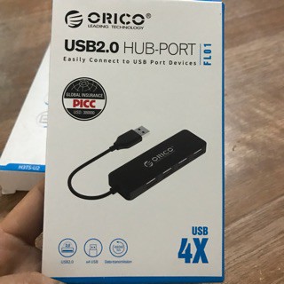 Bộ Chia USB 4 Cổng 2.0 Orico FL01 - HUB USB 4 Port - Hàng Chính Hãng ORICO