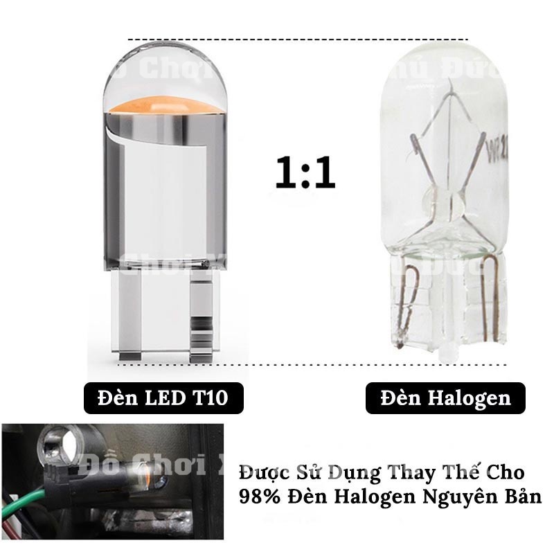Bóng Led T10 Siêu Sáng, Đèn Led T10 Lắp Mặt Đồng Hồ, Demi, Xi Nhan Xe Máy, Ô Tô.Dermi Đúc Kính - Chính Hãng - Bảo Hành