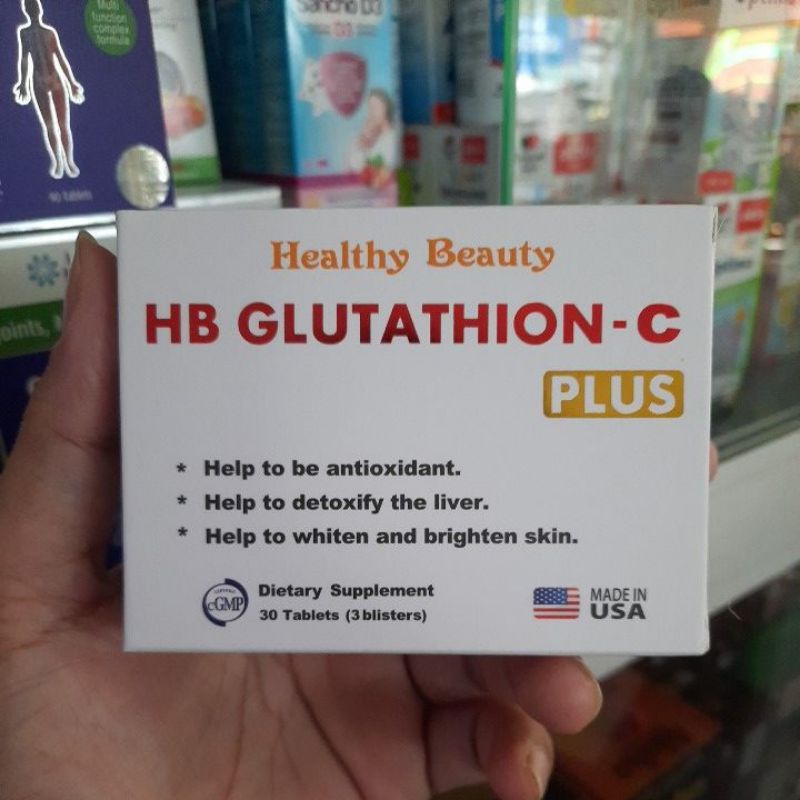 ✅ Viên uống sáng da HEALTHY BEAUTY HB GLUTATHION - C PLUS - Hộp 30 viên