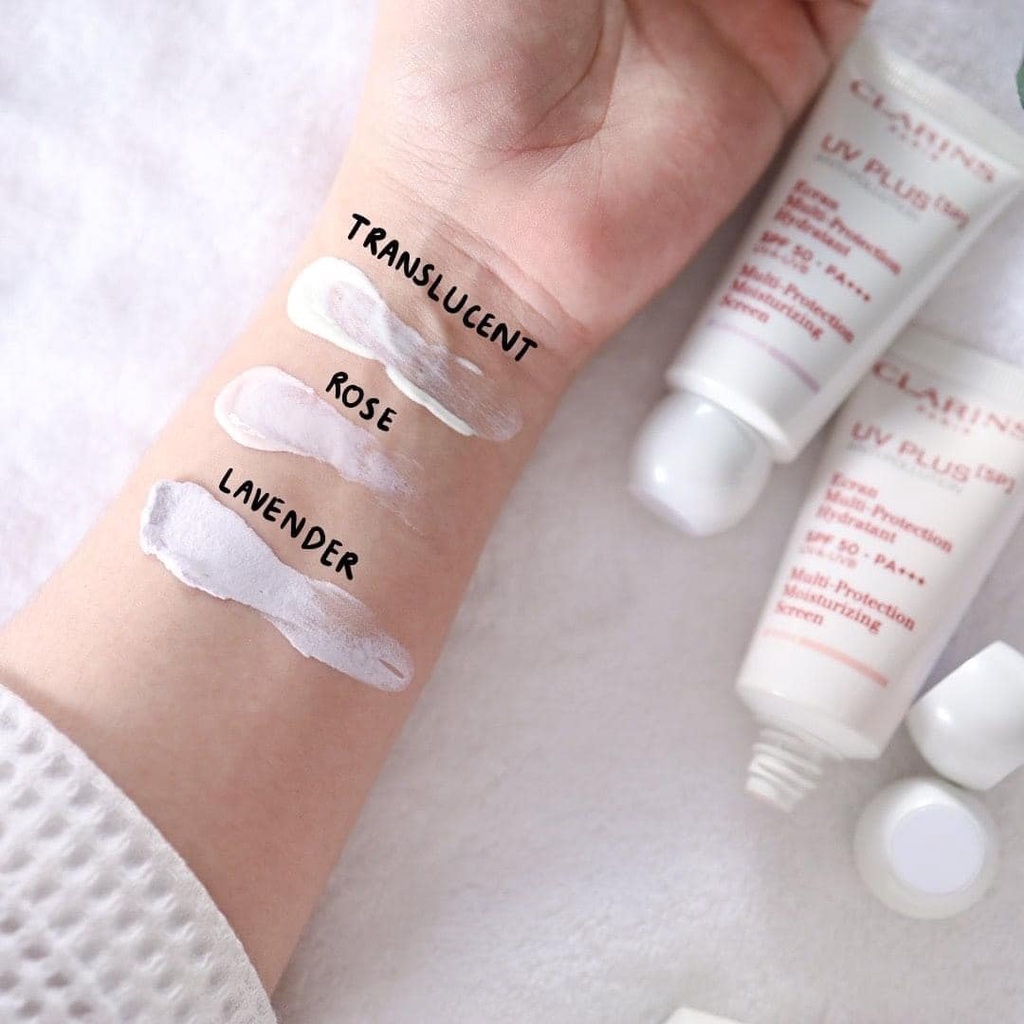Kem chống nắng Clarins mẫu mới, Clarins hồng, Clarins tím, Clarins trắng - Herskin Official Store