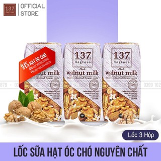 Sữa Hạt Óc Chó Nguyên Chất 137 Degrees - Lốc 3 Hộp 180ml