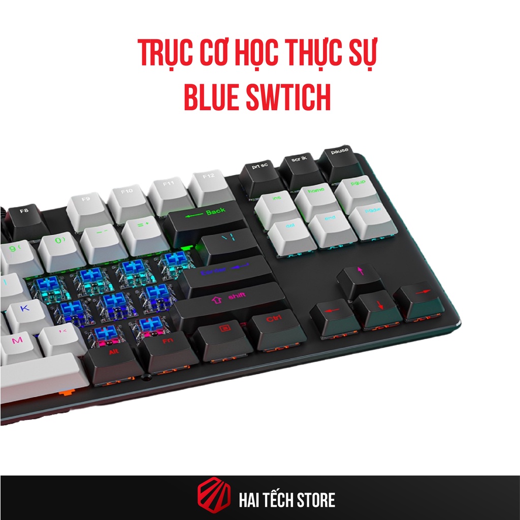 Bàn phím cơ LEAVEN K550 PRO | RGB led | Blue switch | 87 phím | bàn phím máy tính