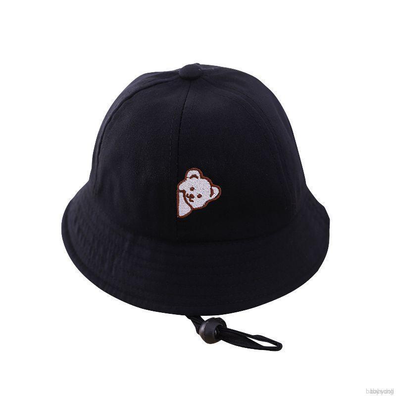 Nón tai bèo chống gió chống nắng thêu hình gấu dễ thương dành cho bé