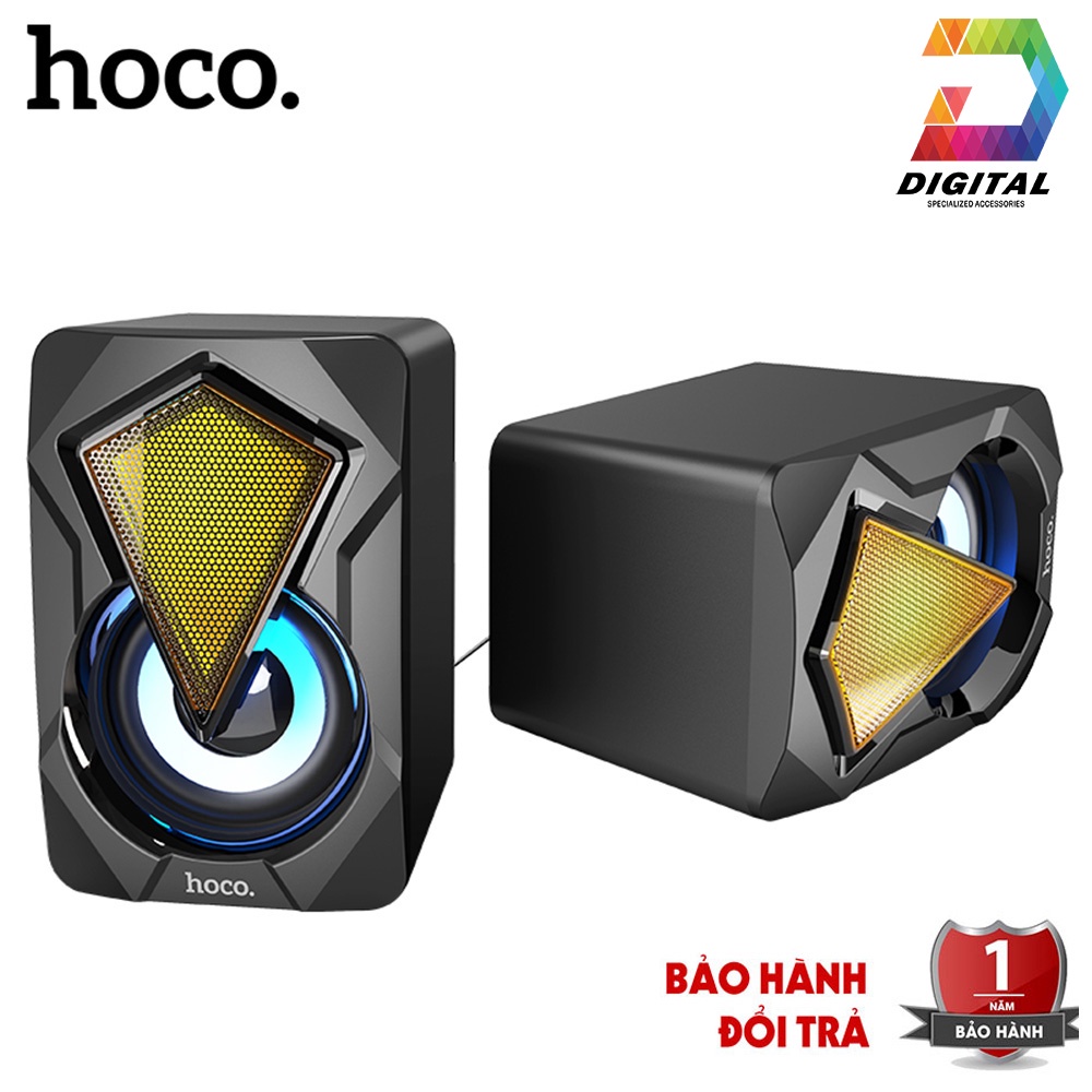 [Mã ELHACE giảm 4% đơn 300K] Loa Vi Tính Âm Hoco DS30 Chính Hãng Âm Thanh Trung Thực, Led Đổi Màu