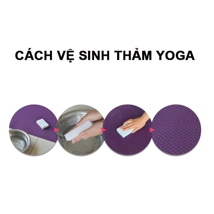 Thảm Tập Yoga,Tập Tập Gym Chất Liệu TPE 6mm 2 Lớp Đại Nam Sport + Tặng Kèm Túi Và Dây Buộc