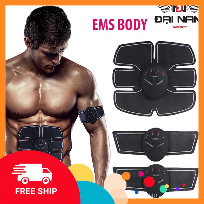 Bộ 3 máy massage xung điện đánh tan mỡ bụng EMS Body + Tặng 3 bộ pin