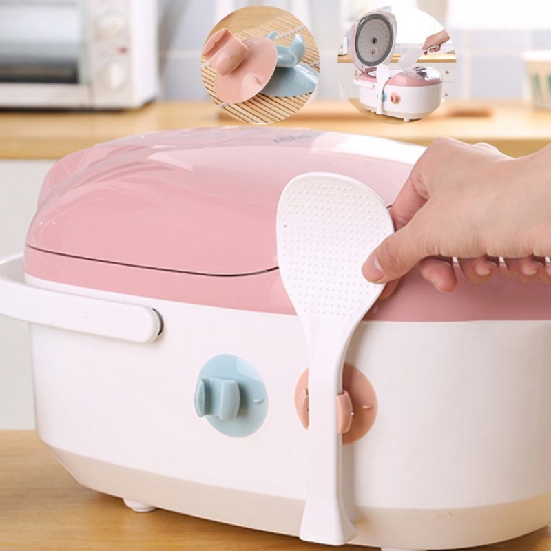 Giá đỡ muỗng múc cơm có đế hít màu sắc ngẫu nhiên tiện lợi