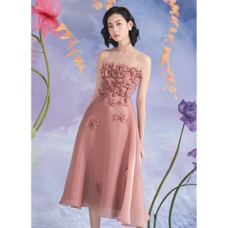 đủ size s m l Váy đầm thiết kế hotgirl dáng xòe dài đính nơ handmade cao cấp đi tiệc cưới trẻ trung xinh đẹp sexy