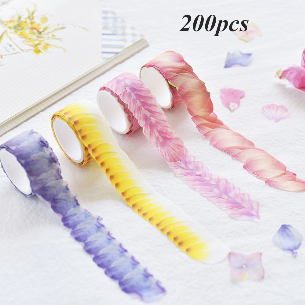 Cuộn 200 Miếng Dán Trang Trí Hình Cánh Hoa Xinh Xắn