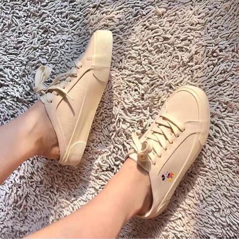 [Giày sneaker nữ] [Giày nữ sục vải ZR họa tiết Micky siêu hot 2021]