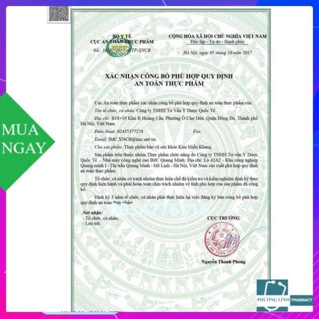KIM MIỄN KHANG hộp 2 lọ 180 viên tặng 1 hộp 30 viên