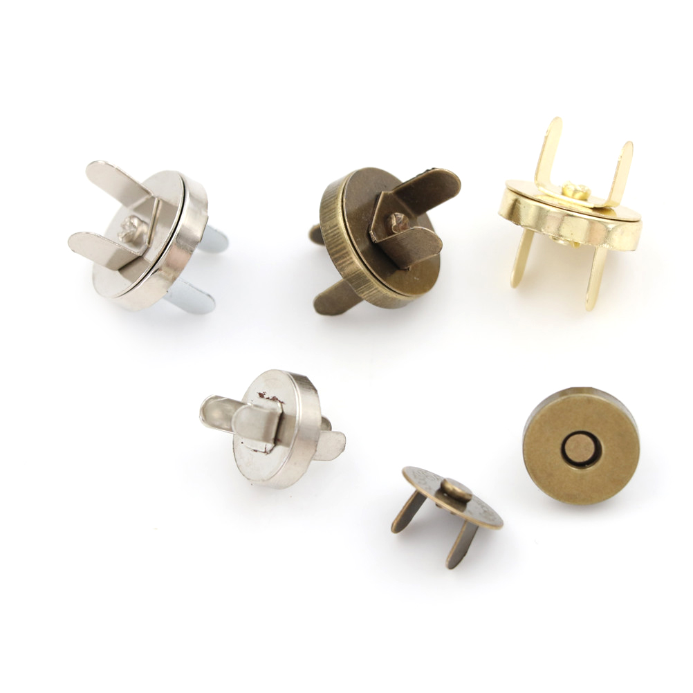 [NewHotFR] Mới 10 Bộ Nút Kim Loại Từ Tính Cho Túi Xách 14mm