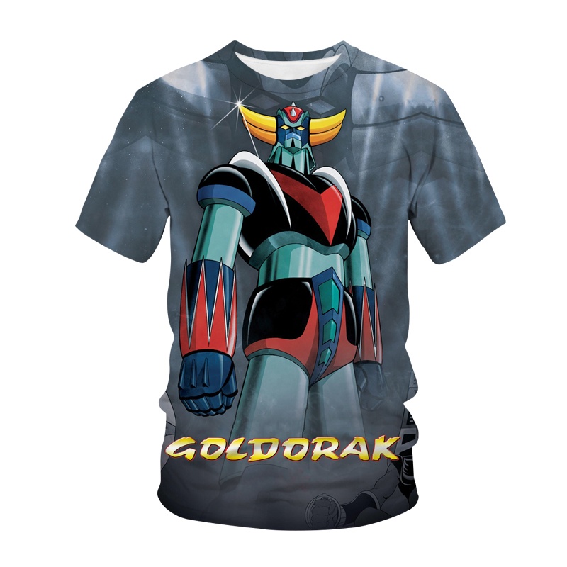 Áo Thun Tay Ngắn In Hình Rô Bốt Grendizer 3D Cá Tính Thời Trang Cho Nam Nữ