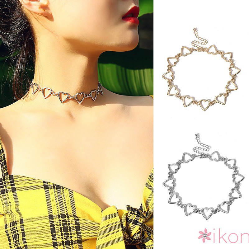 Vòng cổ choker hình trái tim đơn giản cá tính dành cho nữ