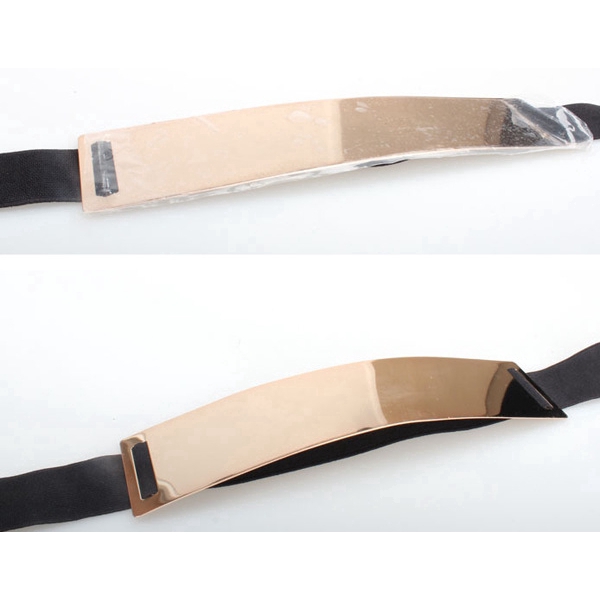 Thắt Lưng Co Giãn Mặt Gương Kim Loại Thời Trang Cá Tính Cho Nữ