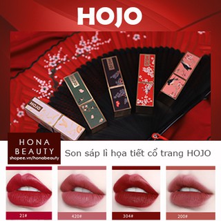 [Nhập SPE27937 hoàn 10k xu đơn 50k] Son sáp lì HOJO họa tiết cổ trang hàng chính hãng nội địa Trung