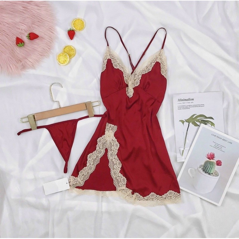 ♥️[HCM GIAO NHANH 30 phút] ♥️[LL320] - Váy ngủ sexy quyến rũ - đầm ngủ gợi cảm phối ren - CÔ CHỦ NHỎ CHUYÊN SỈ | BigBuy360 - bigbuy360.vn