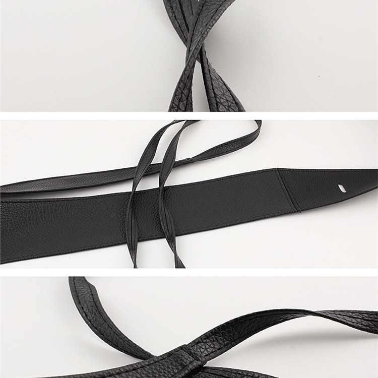 Thắt Lưng Da Pu Màu Trơn Phối Nơ Thời Trang Cho Nữ