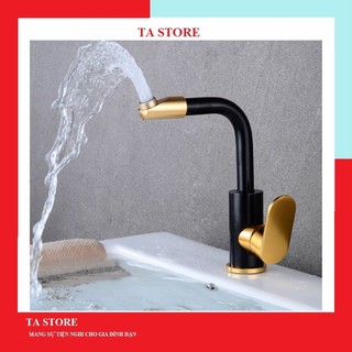 Vòi lavabo nóng lạnh cắm chậu tatamo vòi rửa mặt xoay 360 độ mẫu mới