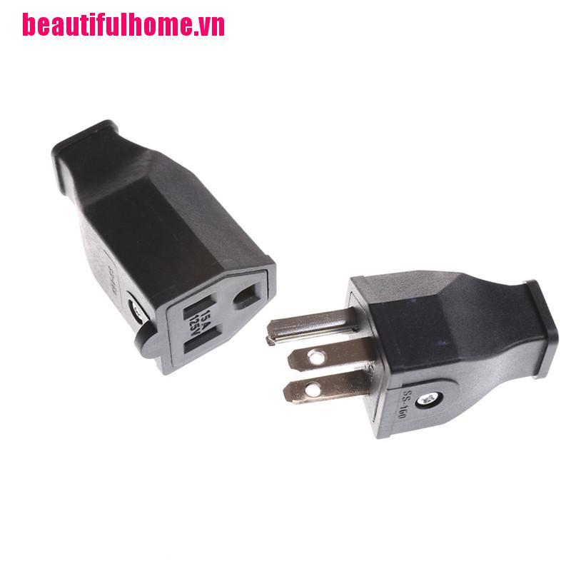 Đầu Nối Phích Cắm US 3 Chấu AC 125V 15A Chất Lượng Cao