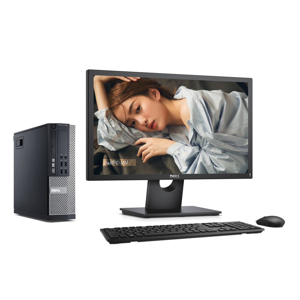 Bộ máy tính để bàn siêu nhanh Dell OPTIPLEX 790, E04S2M24 (i5-2400/RAM 8GB/SSD 250GB/DVD)/Màn hình Dell 24 inch FullHD