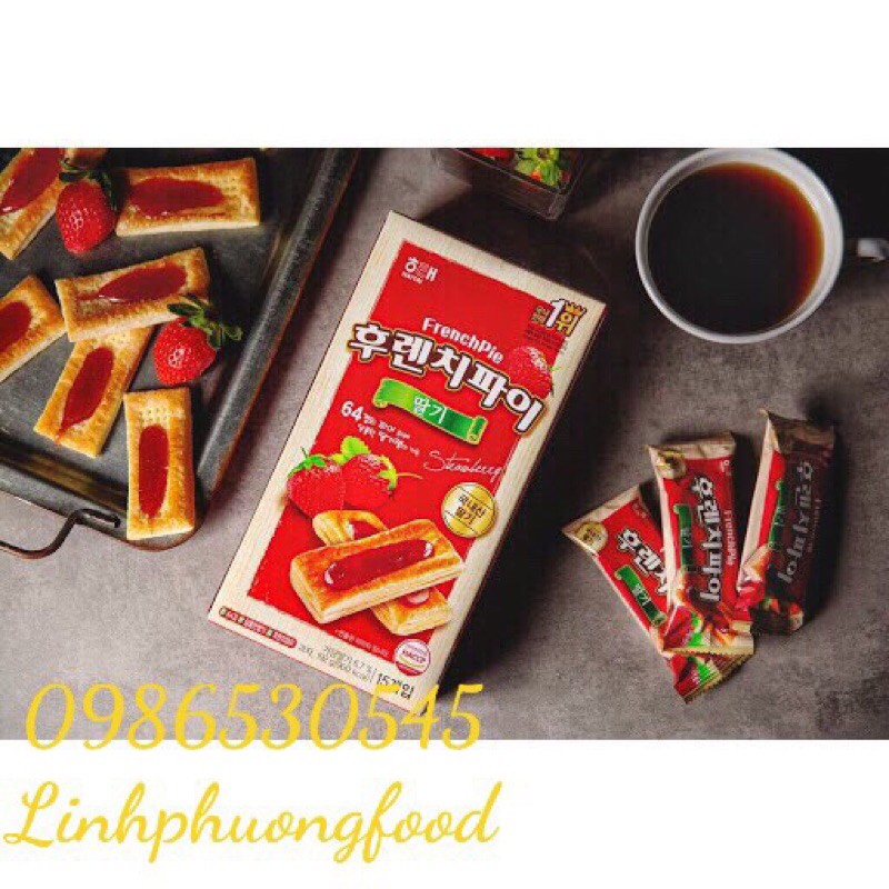 Bánh Nướng French Pie Vị Dâu Haitai 192g