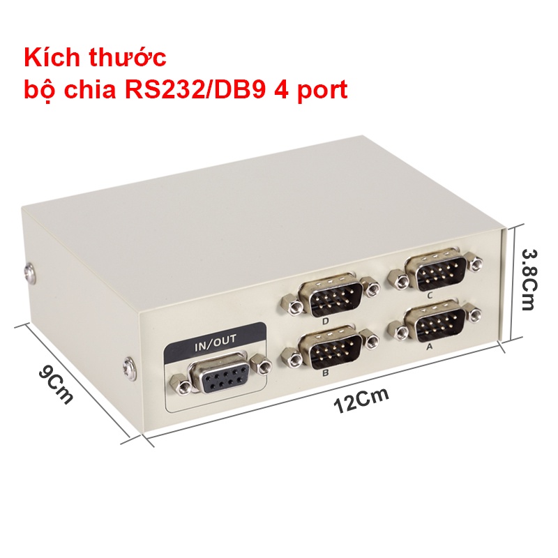 Bộ chia RS232 vào 4 ra 1 MT-VIKI MT-232-4 chuyển mạch vào ra tín hiệu RS232