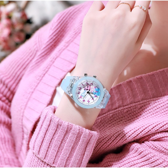 Đồng Hồ Trẻ Em SIPU DH30 Hình Hello Kitty Elsa Đèn Led Siêu Đẹp Cho Bé Gái _ Shop Chuyên Sỉ