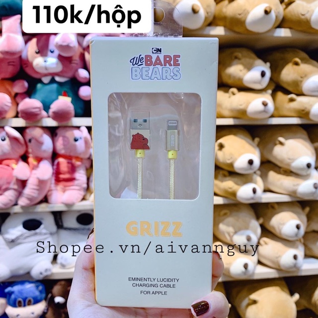 Cáp sạc điện thoại Bears Moshi Moshi