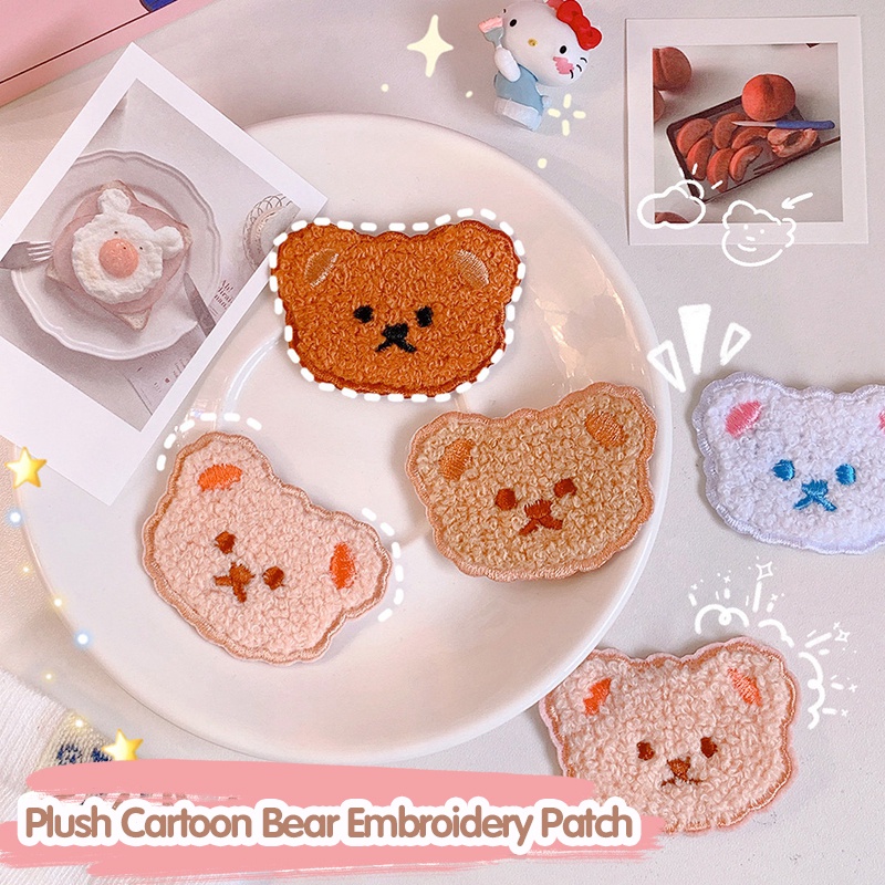 Sticker Ủi Thêu Hình Gấu Dễ Thương