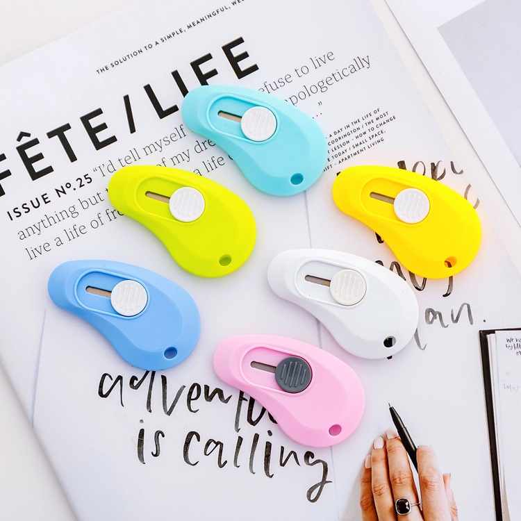Dao rọc giấy hình giọt nước  bỏ túi mini KEYiDE thiết kế nhỏ gọn đáng yêu tiện lợi CREAMY
