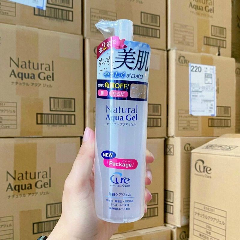 Tẩy Da Chết, Gel Tẩy Tế Bào Chết Cure Natural Aqua Gel Nhật Bản 250g Hàng Chính Hãng