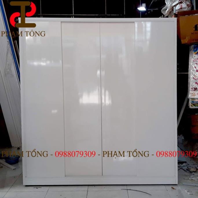 Tủ quần áo 4 cánh cửa lùa FULL trắng  Miễn phí giao hàng
