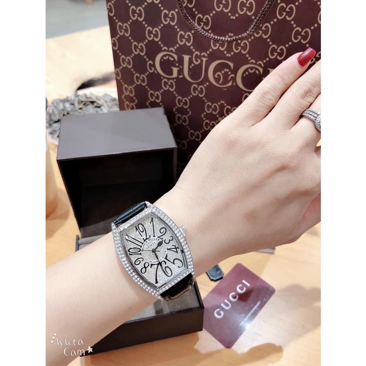 Đồng hồ FR mặt bầu viền đá, bảo hành 12 tháng