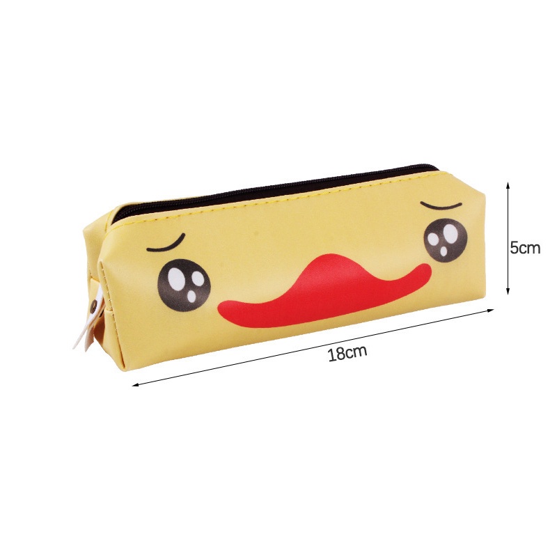1 Túi Đựng Bút Bằng Pu Sức Chứa Lớn Họa Tiết Hoạt Hình Dễ Thương Sáng Tạo Cho Trẻ Em Ốp